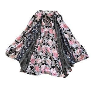 Umgee Floral Poncho Blouse XL